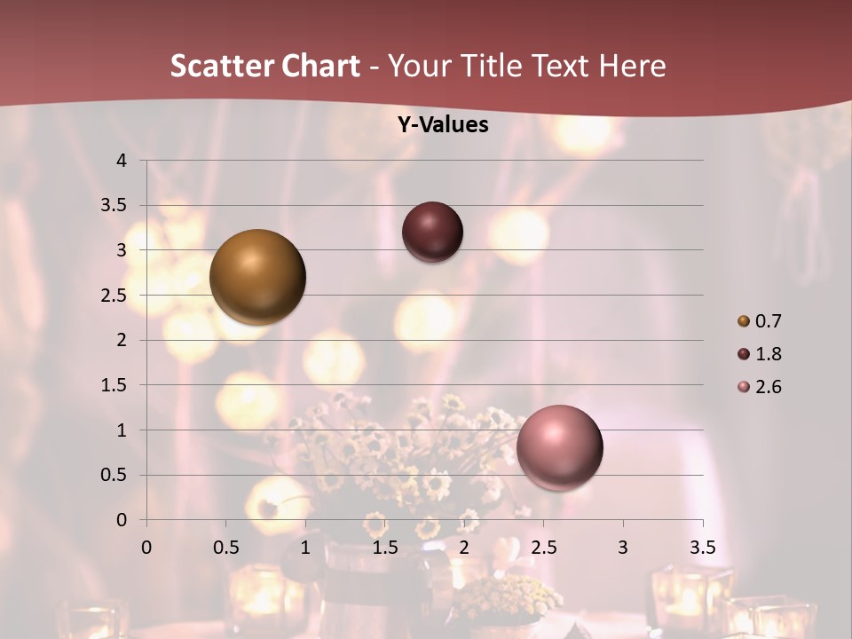 A Table Topped With Candles And A Vase Filled With Flowers PowerPoint Template