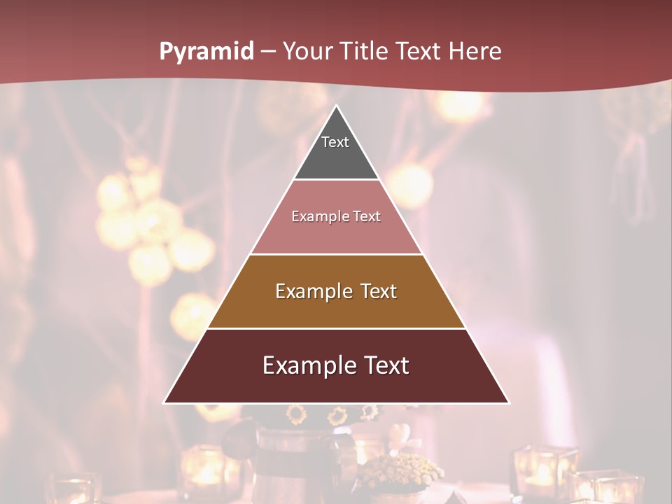 A Table Topped With Candles And A Vase Filled With Flowers PowerPoint Template