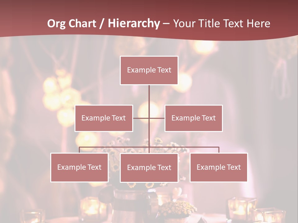 A Table Topped With Candles And A Vase Filled With Flowers PowerPoint Template