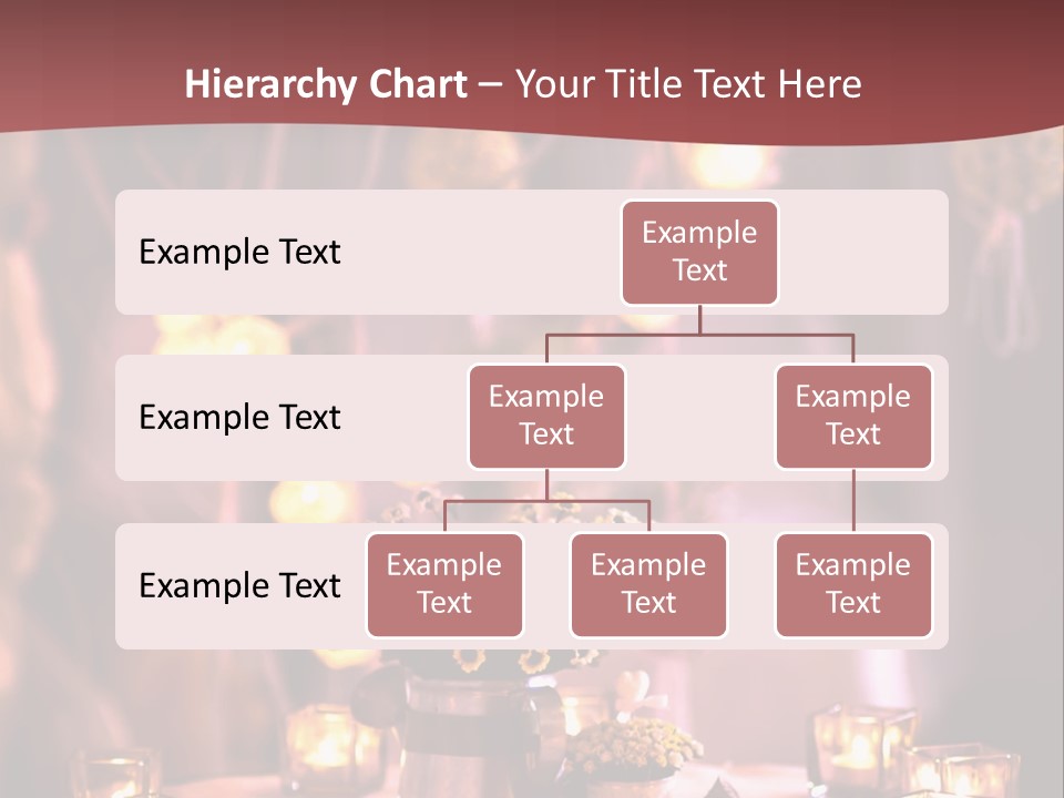 A Table Topped With Candles And A Vase Filled With Flowers PowerPoint Template