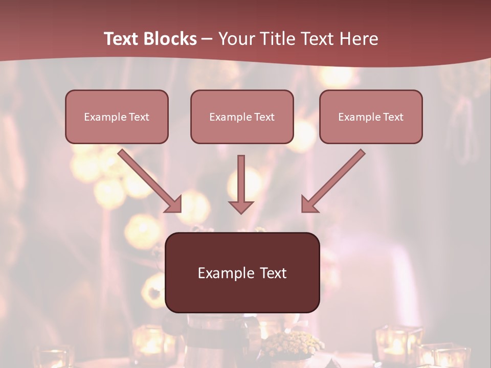 A Table Topped With Candles And A Vase Filled With Flowers PowerPoint Template