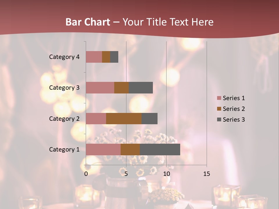 A Table Topped With Candles And A Vase Filled With Flowers PowerPoint Template