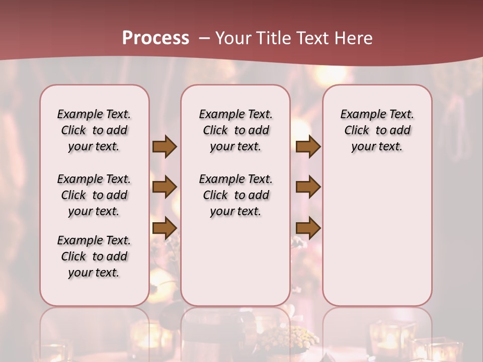 A Table Topped With Candles And A Vase Filled With Flowers PowerPoint Template