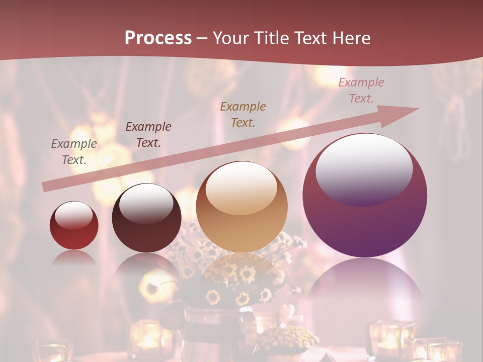 A Table Topped With Candles And A Vase Filled With Flowers PowerPoint Template