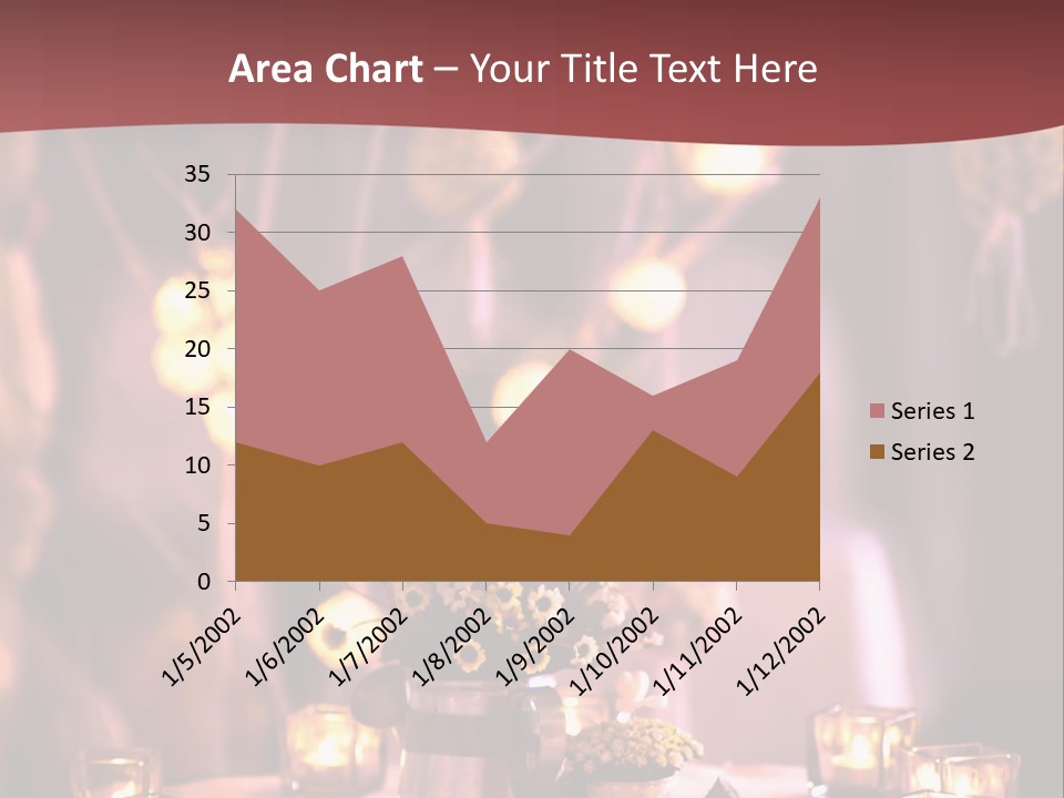 A Table Topped With Candles And A Vase Filled With Flowers PowerPoint Template