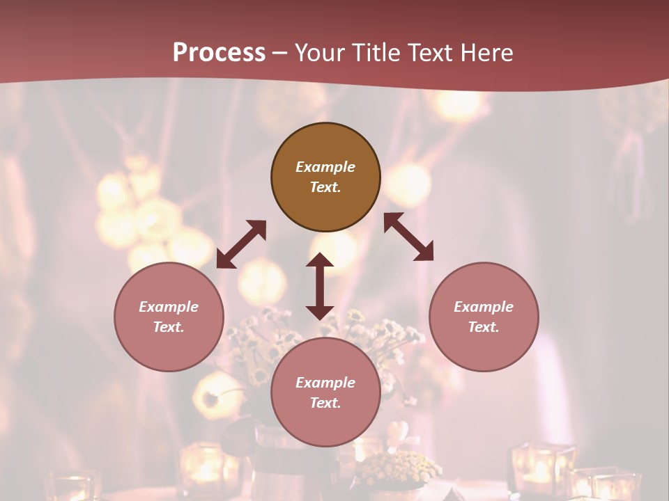 A Table Topped With Candles And A Vase Filled With Flowers PowerPoint Template
