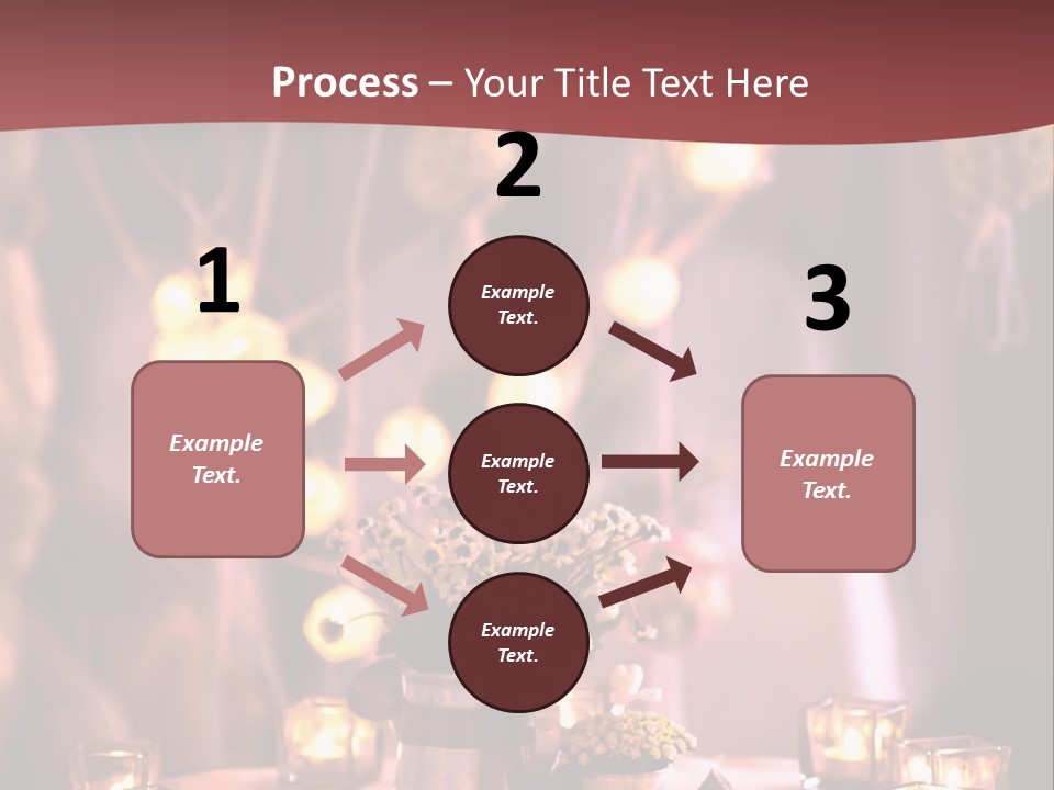 A Table Topped With Candles And A Vase Filled With Flowers PowerPoint Template