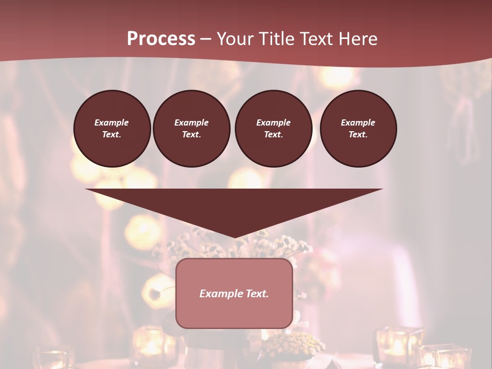 A Table Topped With Candles And A Vase Filled With Flowers PowerPoint Template