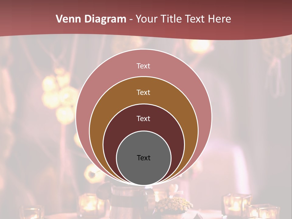 A Table Topped With Candles And A Vase Filled With Flowers PowerPoint Template