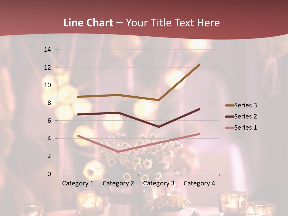 A Table Topped With Candles And A Vase Filled With Flowers PowerPoint Template