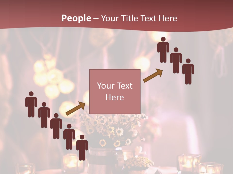 A Table Topped With Candles And A Vase Filled With Flowers PowerPoint Template