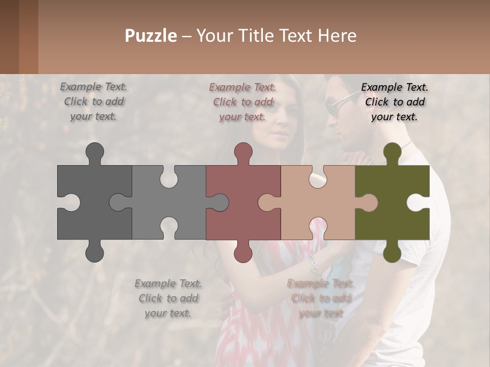 A Man And A Woman Standing Next To Each Other PowerPoint Template