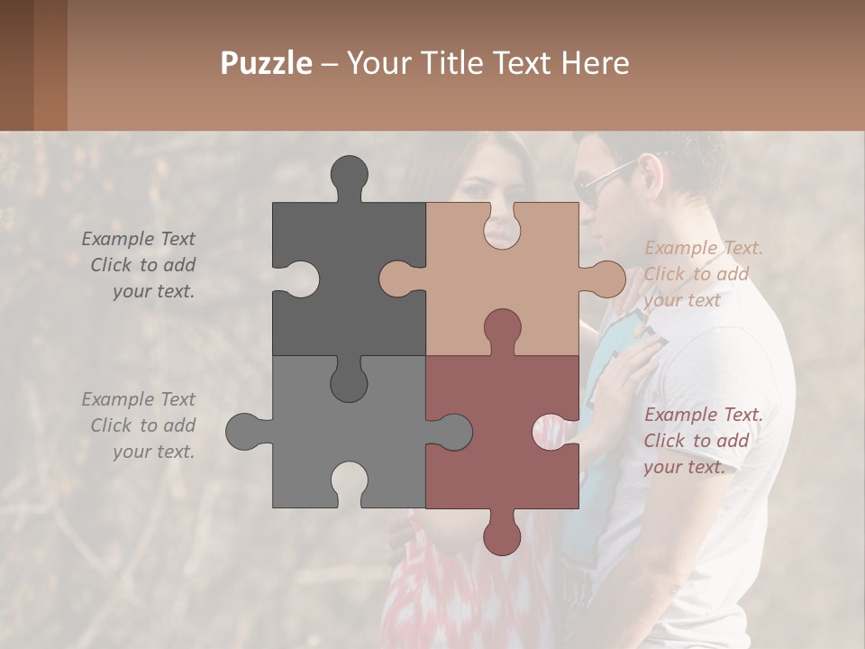 A Man And A Woman Standing Next To Each Other PowerPoint Template