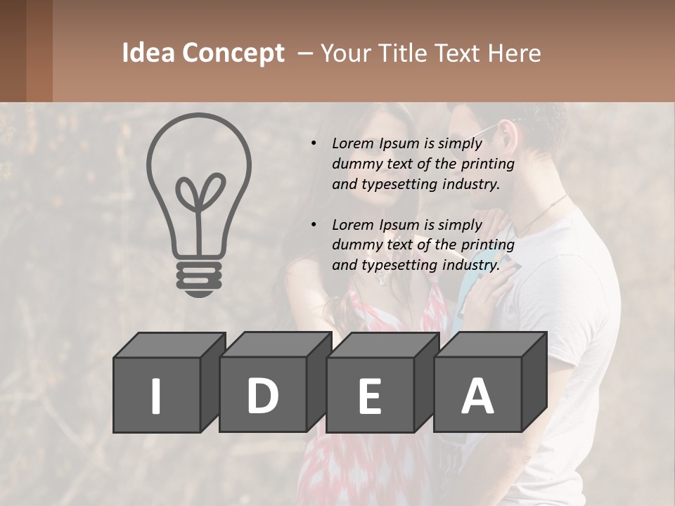 A Man And A Woman Standing Next To Each Other PowerPoint Template