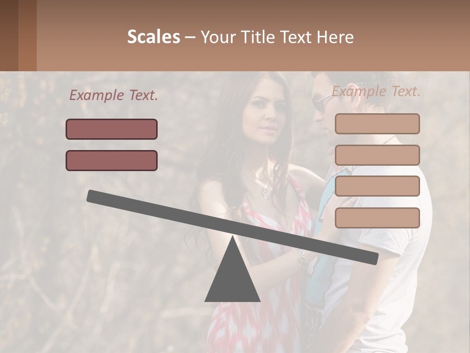A Man And A Woman Standing Next To Each Other PowerPoint Template
