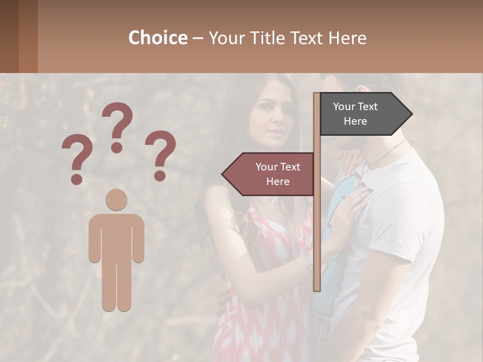 A Man And A Woman Standing Next To Each Other PowerPoint Template