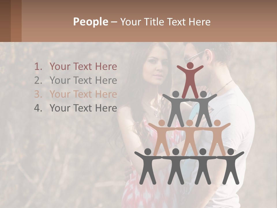 A Man And A Woman Standing Next To Each Other PowerPoint Template