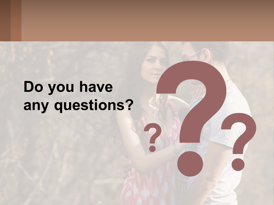 A Man And A Woman Standing Next To Each Other PowerPoint Template