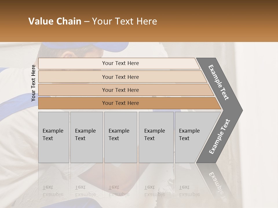 A Man In A Blue Hat And Blue Gloves Painting A Wall PowerPoint Template