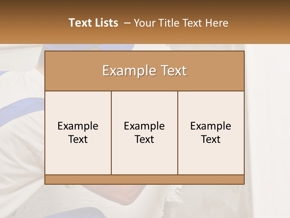 A Man In A Blue Hat And Blue Gloves Painting A Wall PowerPoint Template