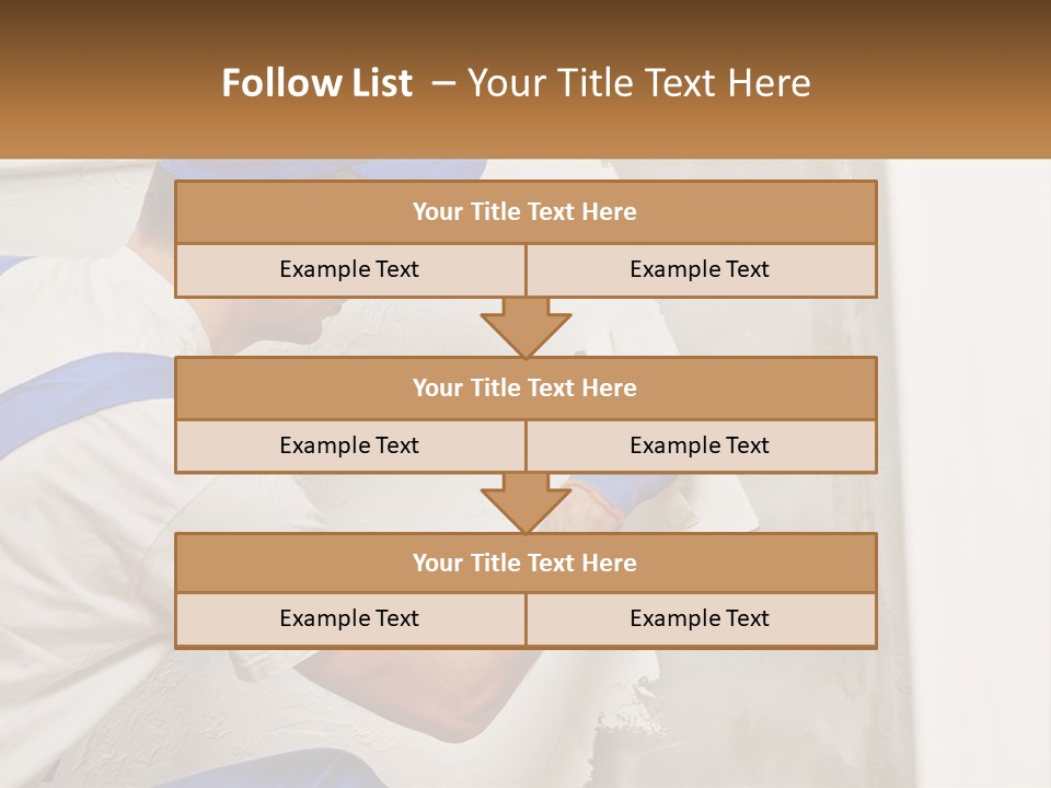 A Man In A Blue Hat And Blue Gloves Painting A Wall PowerPoint Template