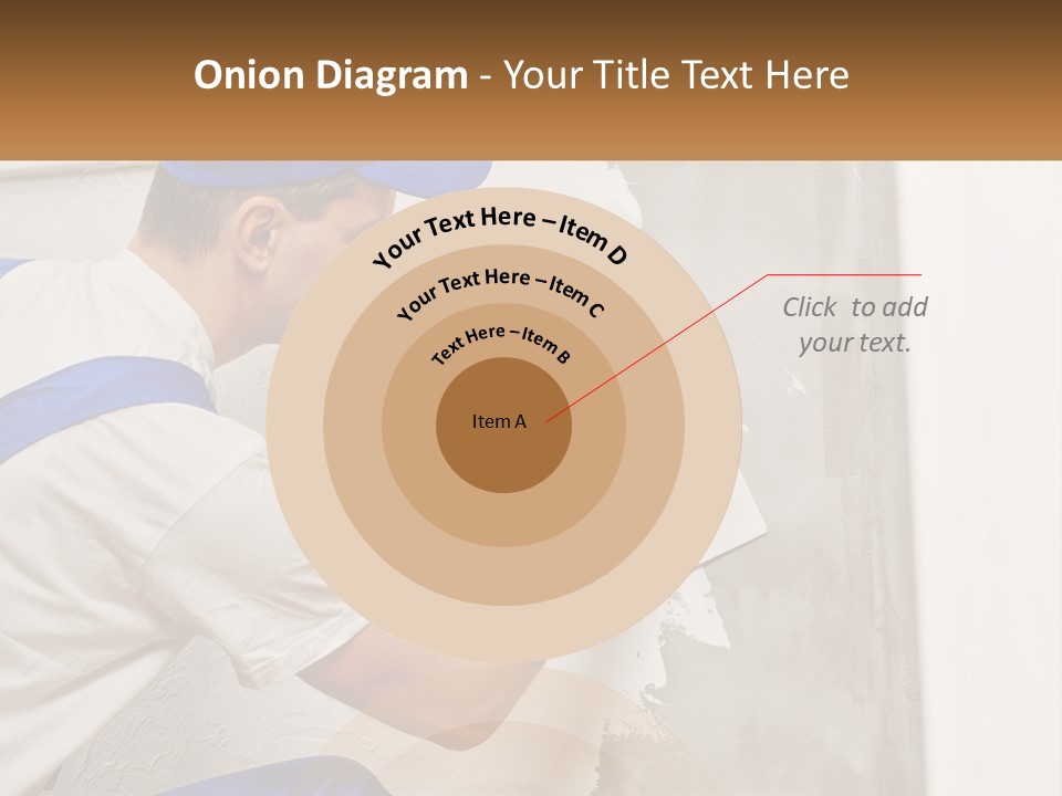 A Man In A Blue Hat And Blue Gloves Painting A Wall PowerPoint Template