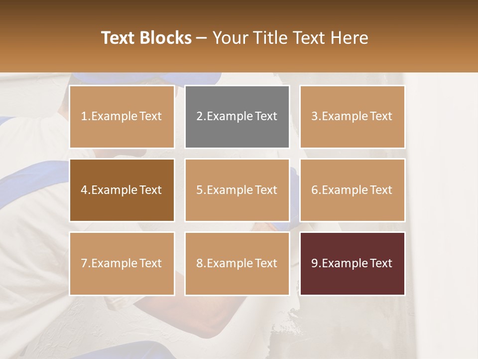 A Man In A Blue Hat And Blue Gloves Painting A Wall PowerPoint Template