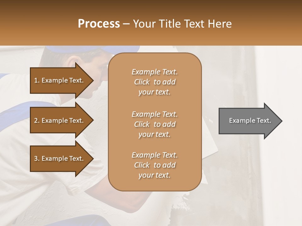 A Man In A Blue Hat And Blue Gloves Painting A Wall PowerPoint Template