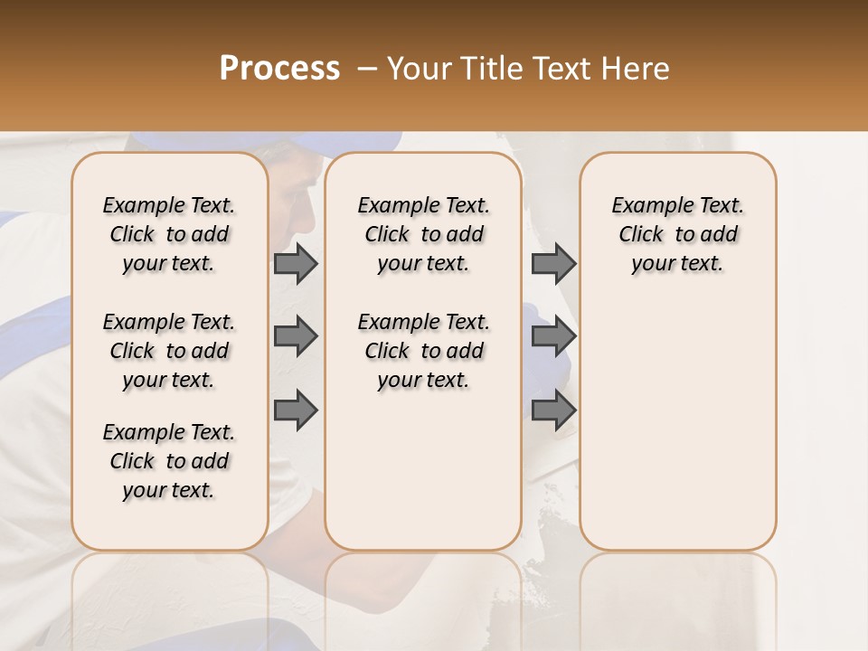 A Man In A Blue Hat And Blue Gloves Painting A Wall PowerPoint Template