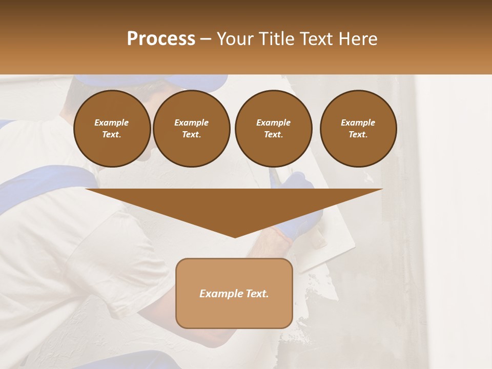 A Man In A Blue Hat And Blue Gloves Painting A Wall PowerPoint Template