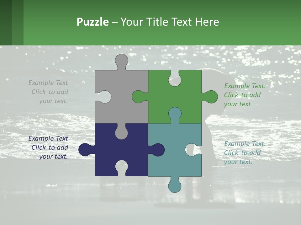 A Person And A Dog On A Beach PowerPoint Template