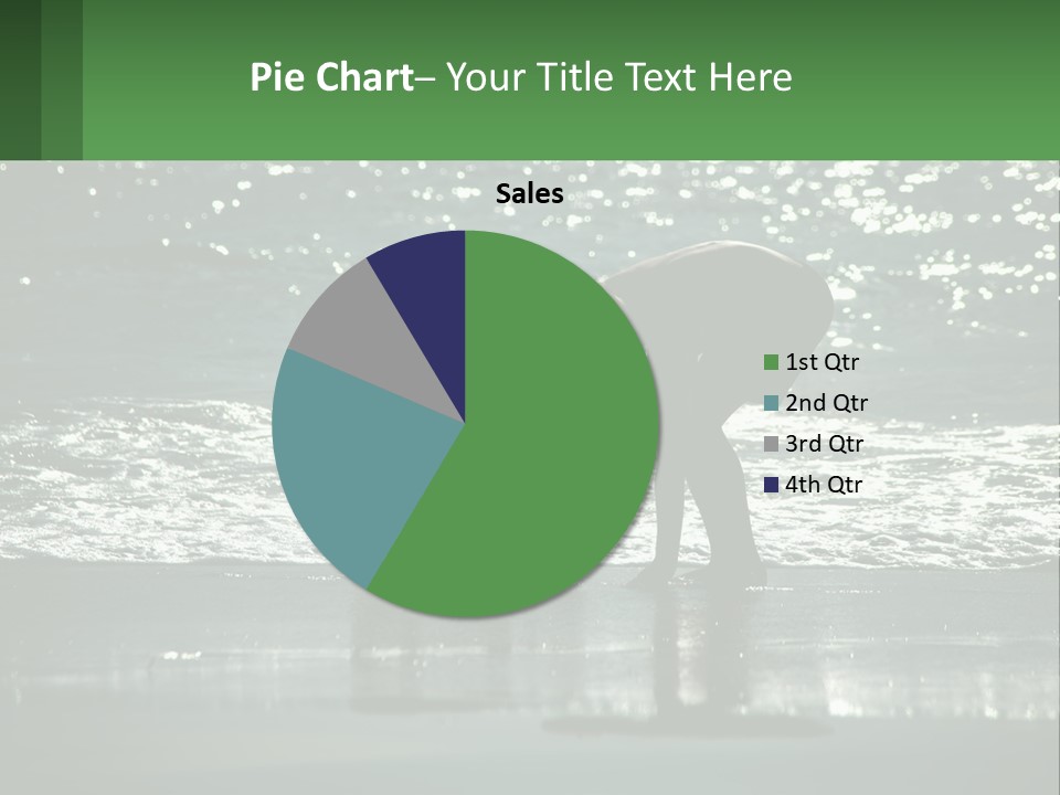 A Person And A Dog On A Beach PowerPoint Template