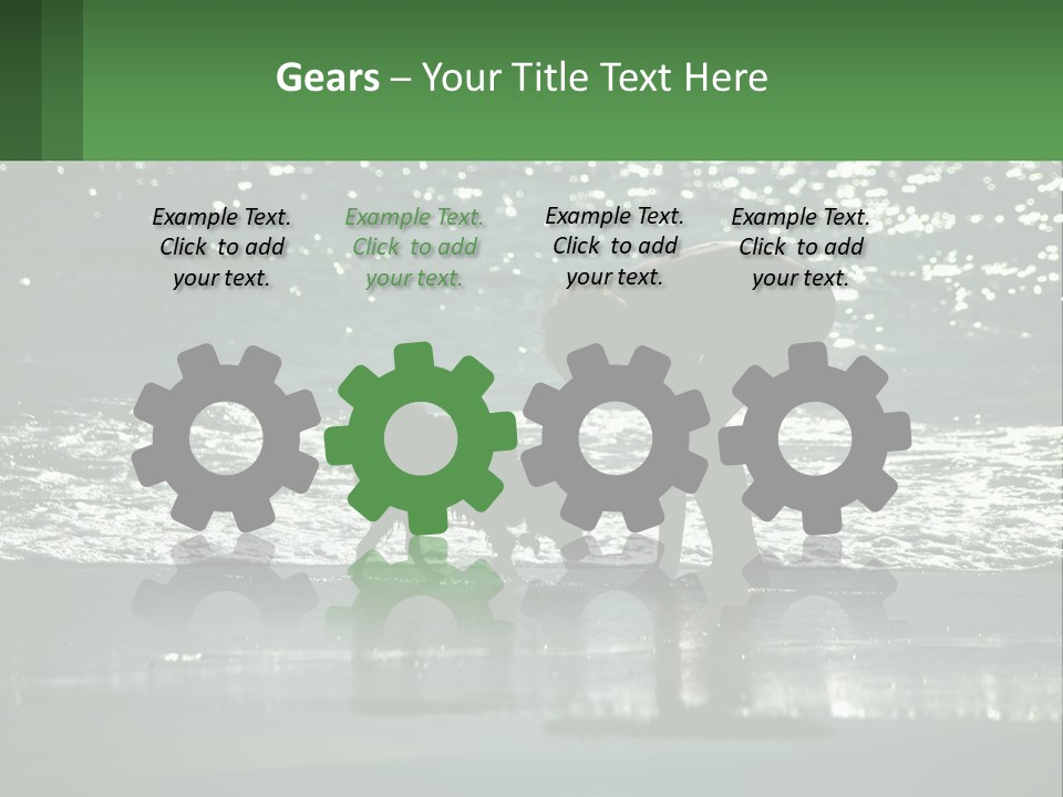 A Person And A Dog On A Beach PowerPoint Template