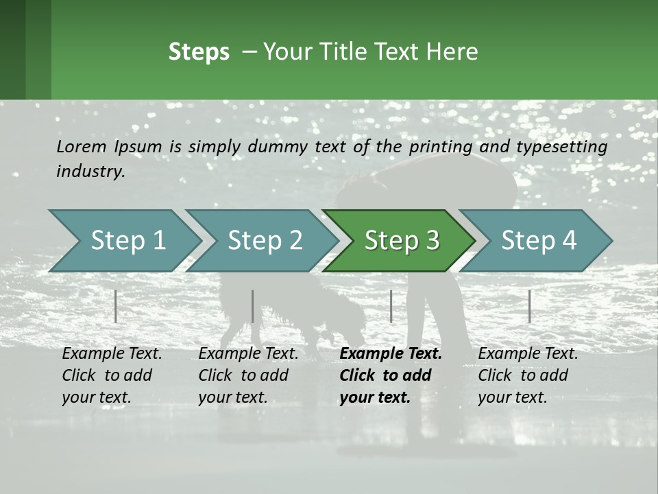 A Person And A Dog On A Beach PowerPoint Template