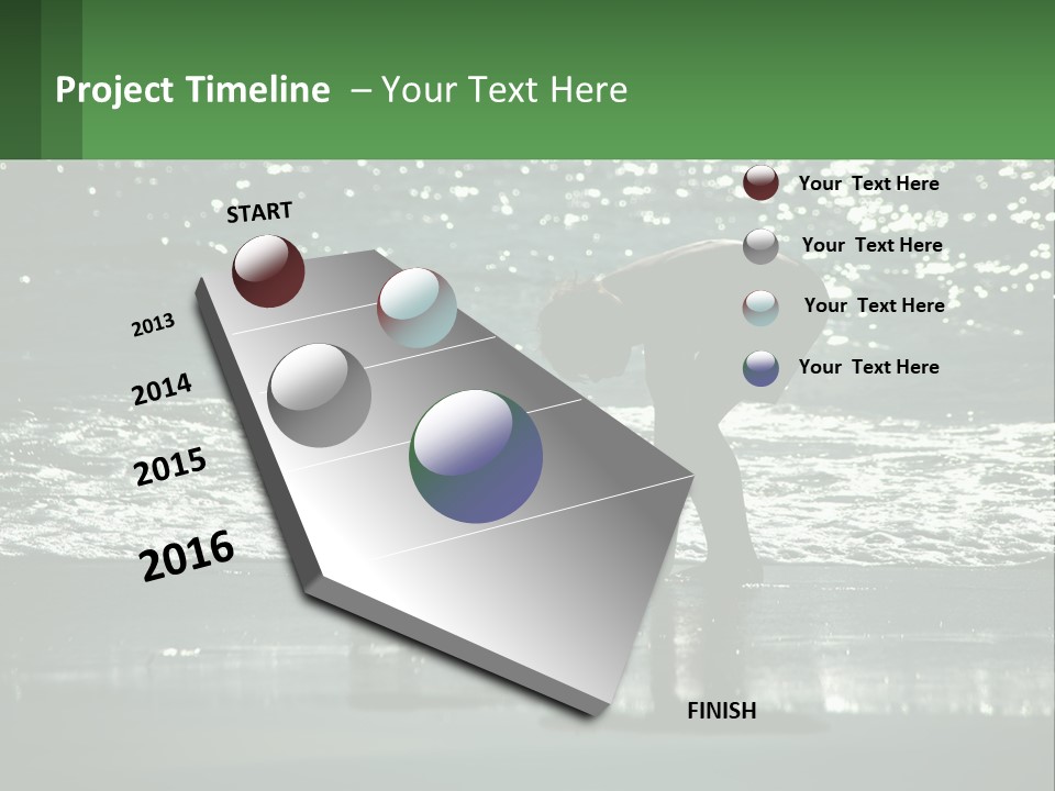 A Person And A Dog On A Beach PowerPoint Template