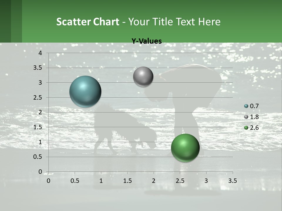 A Person And A Dog On A Beach PowerPoint Template