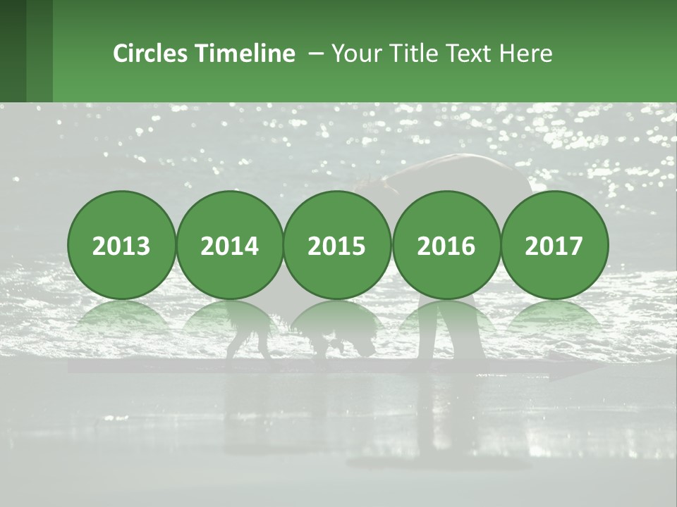 A Person And A Dog On A Beach PowerPoint Template