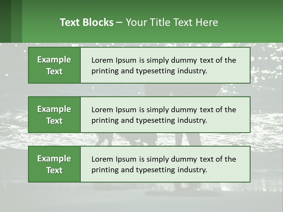 A Person And A Dog On A Beach PowerPoint Template