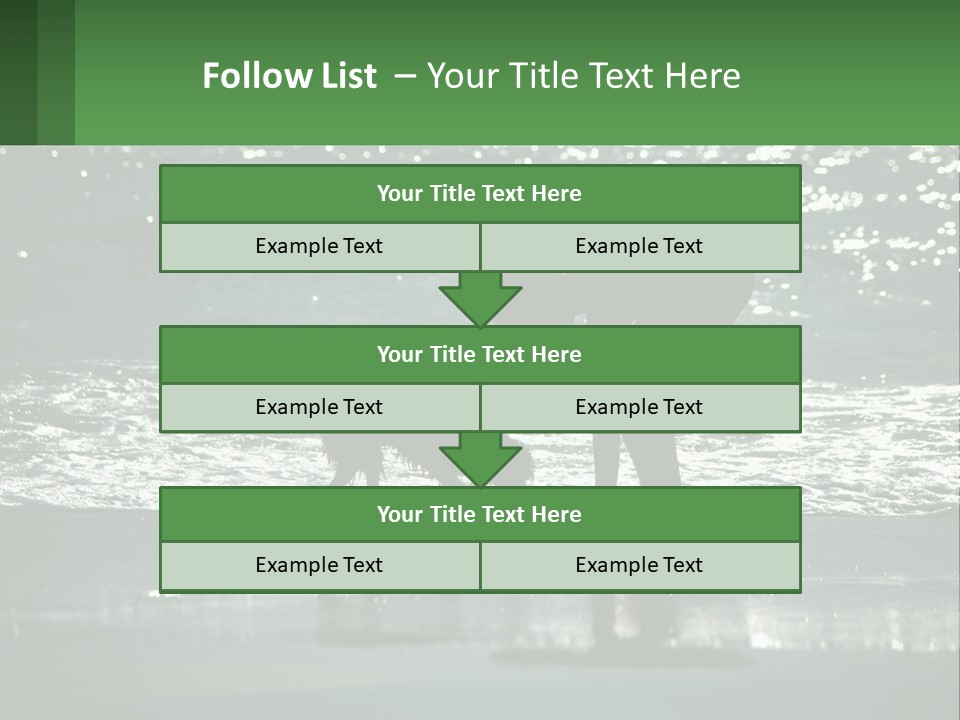 A Person And A Dog On A Beach PowerPoint Template