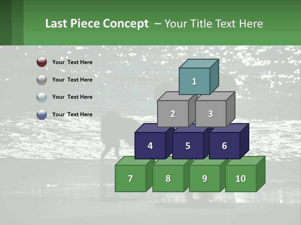 A Person And A Dog On A Beach PowerPoint Template