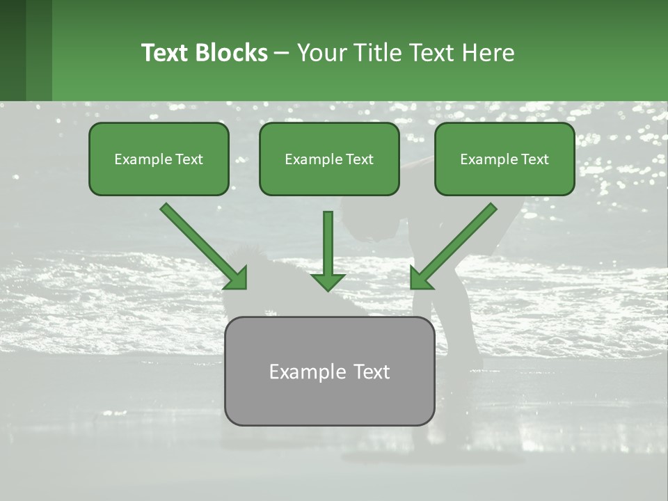 A Person And A Dog On A Beach PowerPoint Template