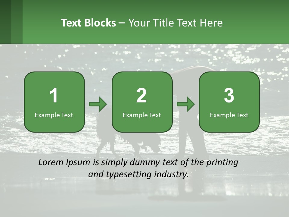 A Person And A Dog On A Beach PowerPoint Template