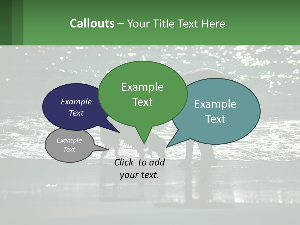 A Person And A Dog On A Beach PowerPoint Template