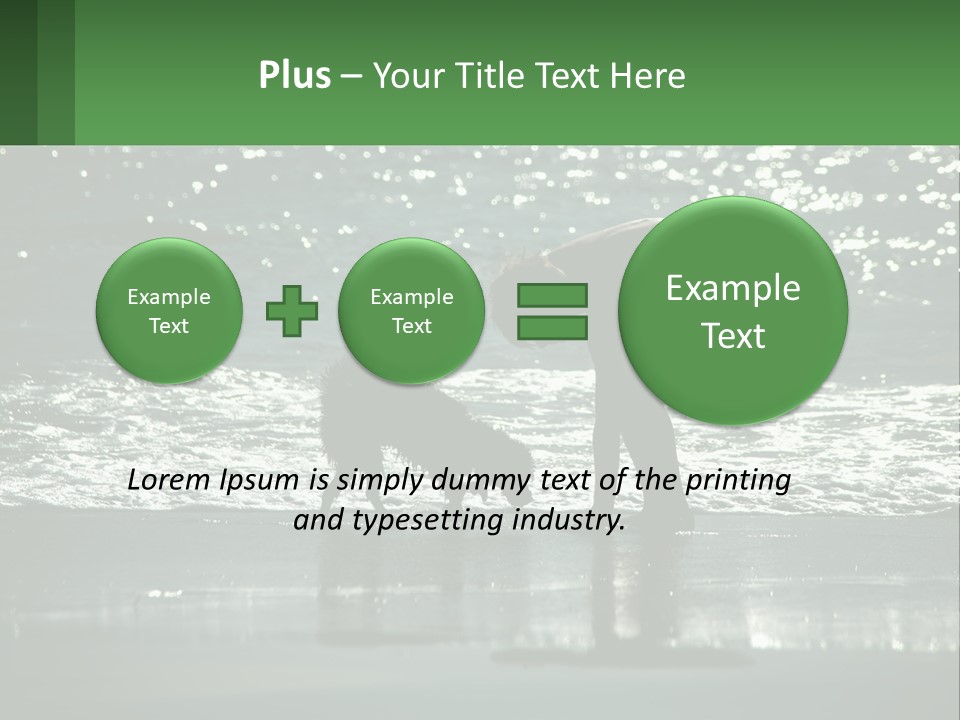 A Person And A Dog On A Beach PowerPoint Template