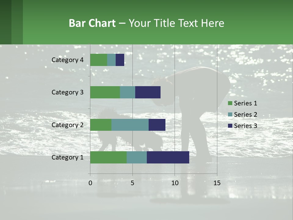 A Person And A Dog On A Beach PowerPoint Template