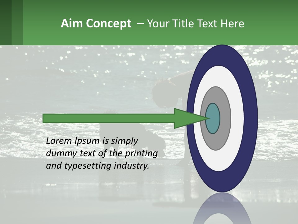 A Person And A Dog On A Beach PowerPoint Template