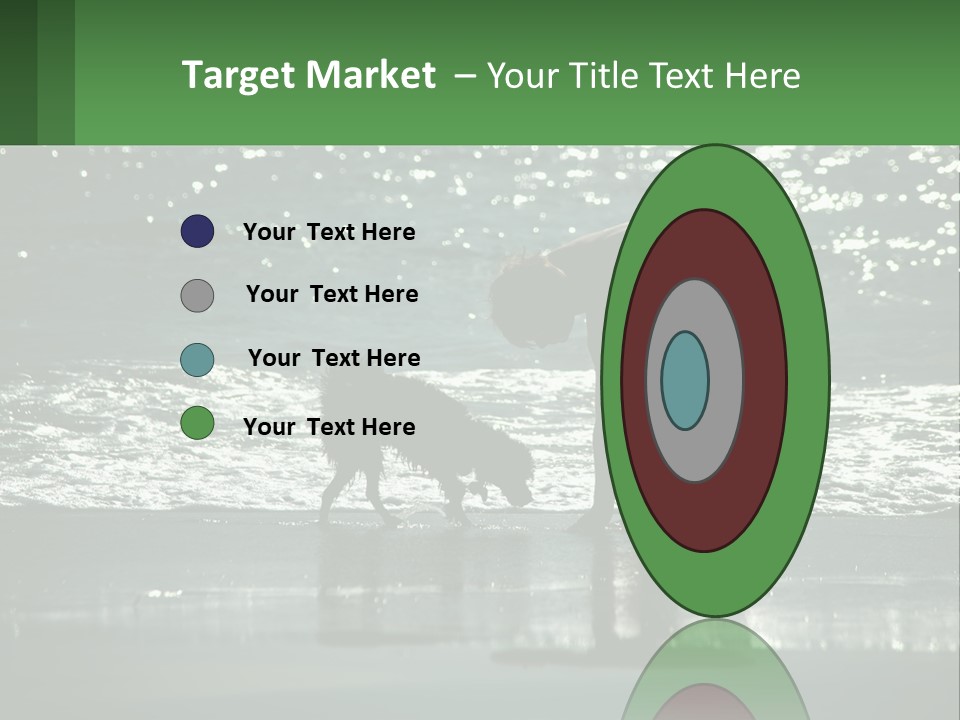 A Person And A Dog On A Beach PowerPoint Template