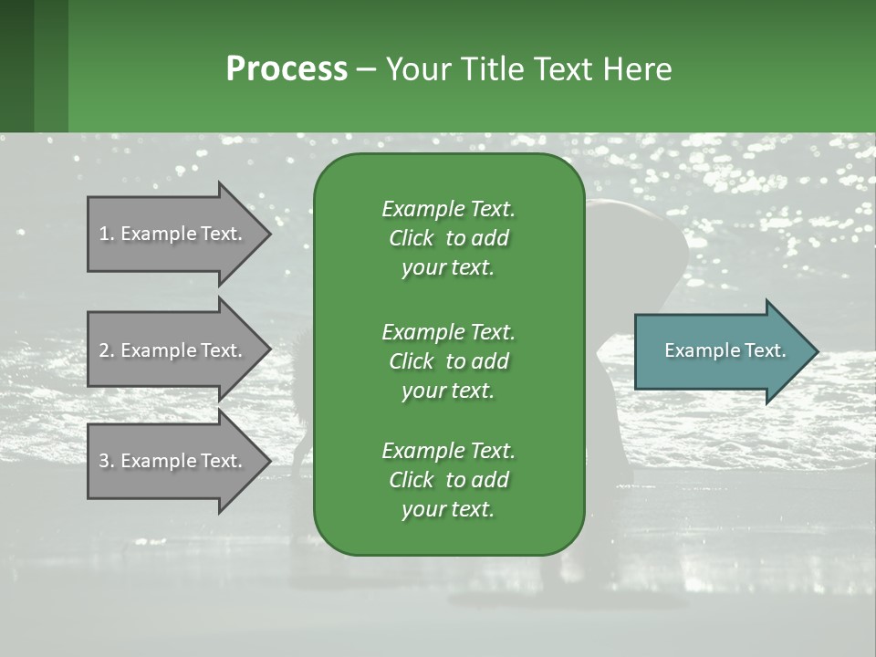 A Person And A Dog On A Beach PowerPoint Template
