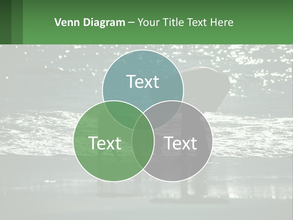 A Person And A Dog On A Beach PowerPoint Template