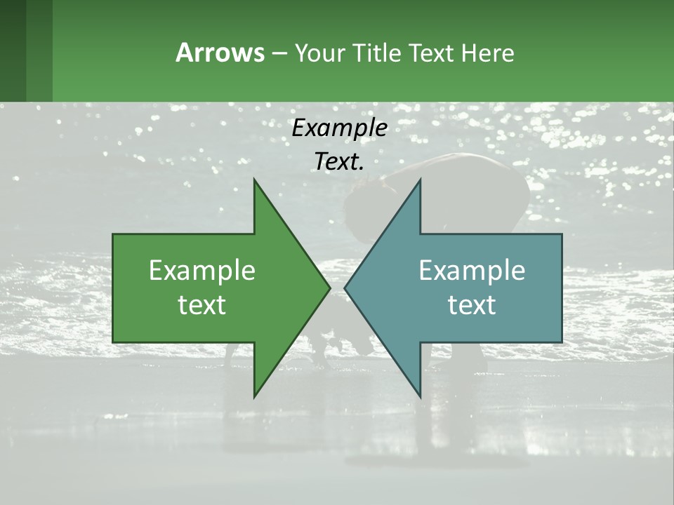 A Person And A Dog On A Beach PowerPoint Template